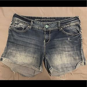 Dark jean shorts